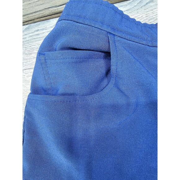 Blair Women's Size 12P Blue Rayon Polyester Blend Elastic Back Waist Pants - Picture 4 of 8